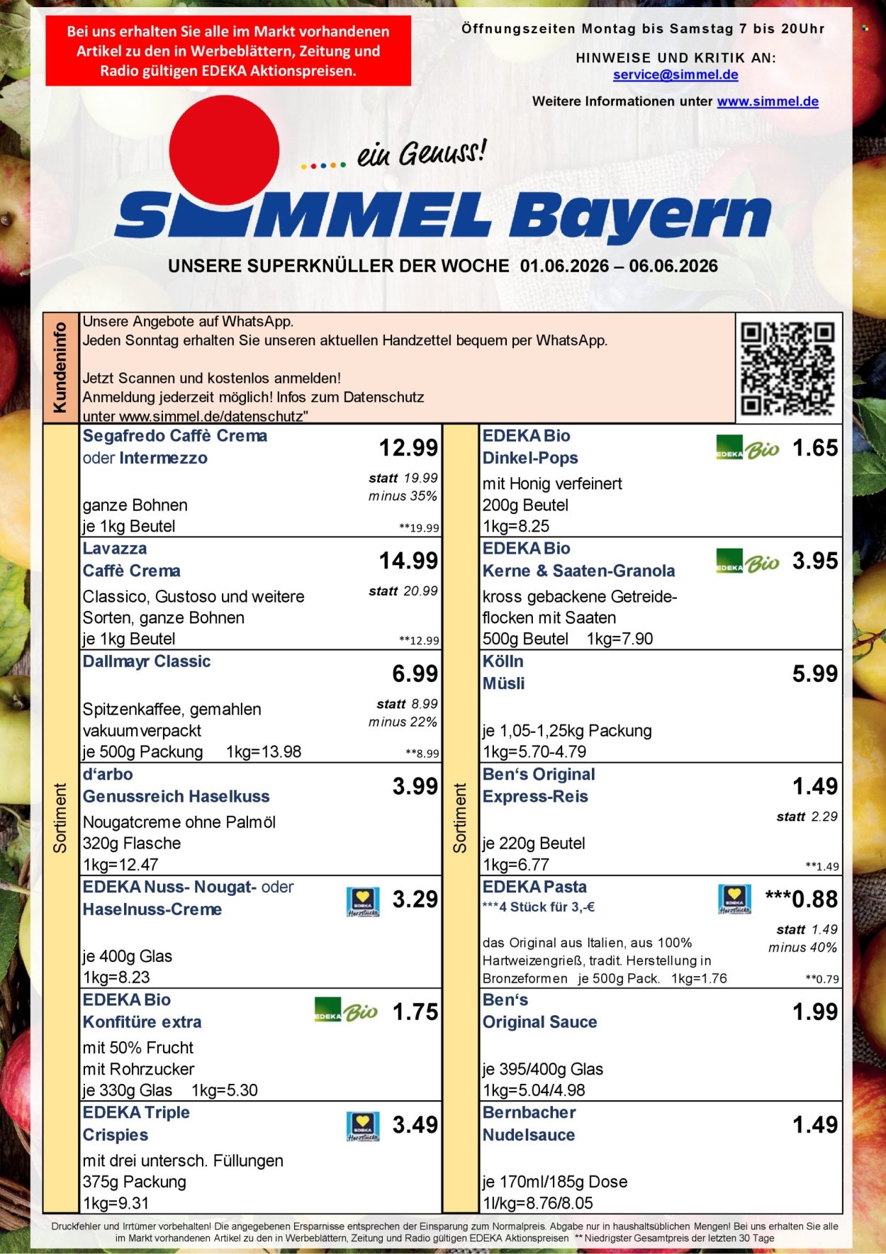 Edeka Prospekte  - 1.06.2026 - 6.06.2026. Seite 1
