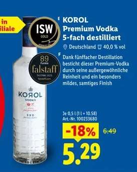 KOROL Premium Vodka 5-fach destilliert