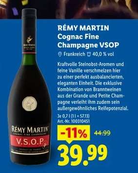Rémy Martin Cognac Fine Champagne VSOP