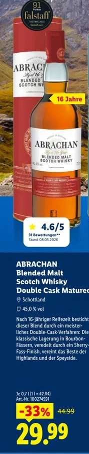 Abrachan Blended Malt Scotch Whisky Double Cask Matured
