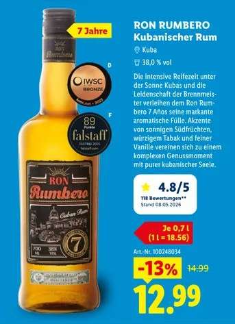 Ron Rumbero Kubanischer Rum