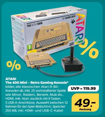 Atari The 400 Mini Retro Gaming Konsole