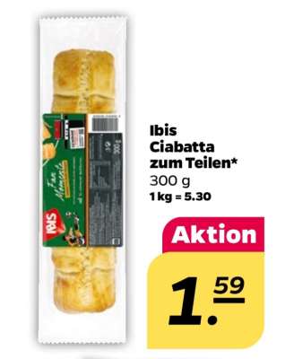 Ibis Ciabatta zum Teilen
