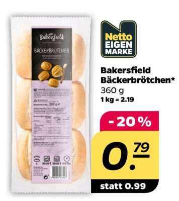 Bakersfield Bäckerbrötchen