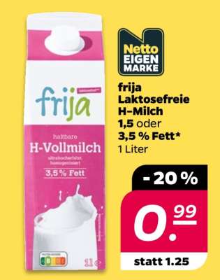 frija Laktosefreie H-Milch