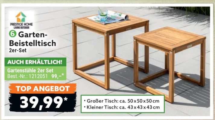 Garten-Beistelltisch 2er-Set