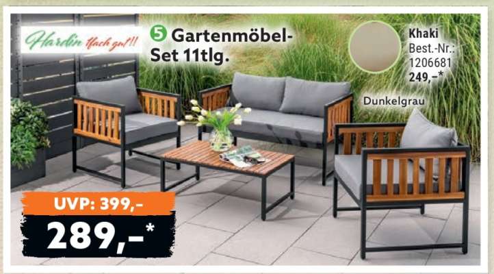 Gartenmöbel-Set 11tlg.