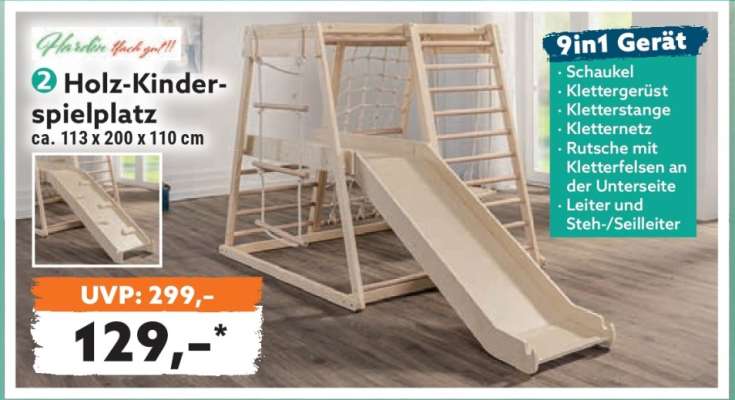 Holz-Kinderspielplatz