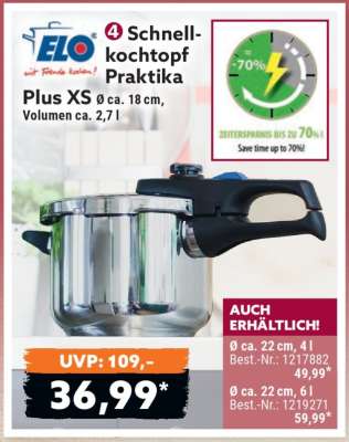 Schnellkochtopf Praktika Plus XS Ø ca. 18 cm, Volumen ca. 2,7 l
