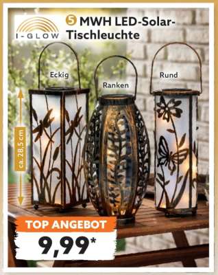 MWH LED-Solar-Tischleuchte