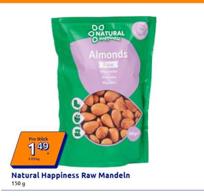 Natural Happiness Raw Mandeln