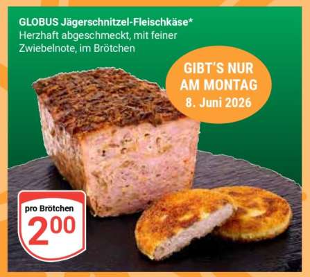 GLOBUS Jägerschnitzel-Fleischkäse
