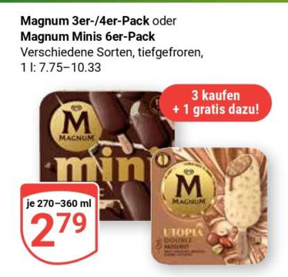 Magnum 3er-/4er-Pack oder Magnum Minis 6er-Pack