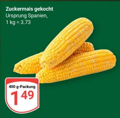 Zuckermais gekocht