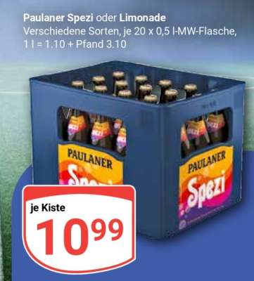 Paulaner Spezi oder Limonade
