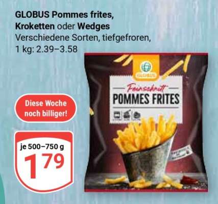 GLOBUS Pommes frites, Kroketten oder Wedges