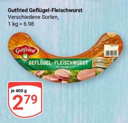 Gutfried Geflügel Fleischwurst
