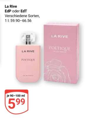 La Rive EdP oder EdT