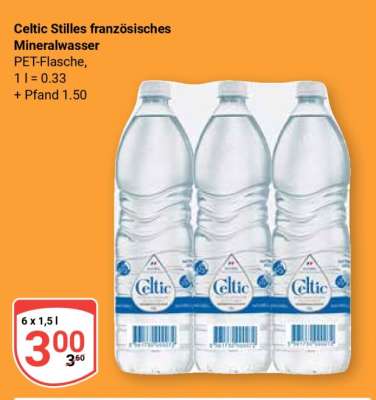 Celtic Stilles, französisches Mineralwasser