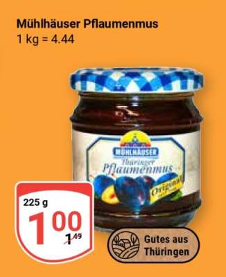 Mühlhäuser Pflaumenmus
