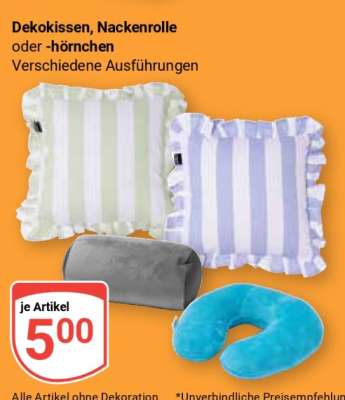 Dekokissen, Nackenrolle oder -hörnchen