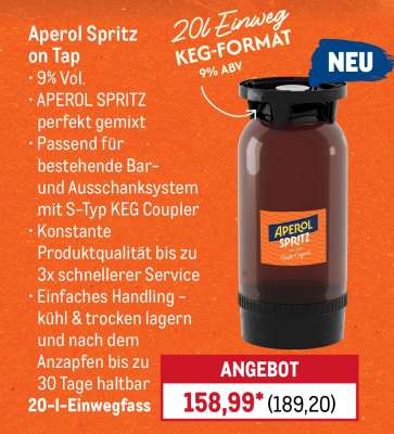 Aperol Spritz on Tap