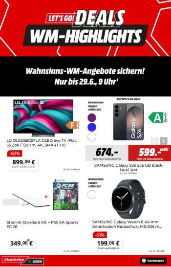 Prospekte MediaMarkt - 11.06.2026 - 29.06.2026.