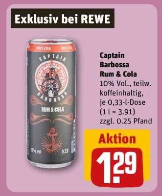 Captain Barbossa Rum & Cola