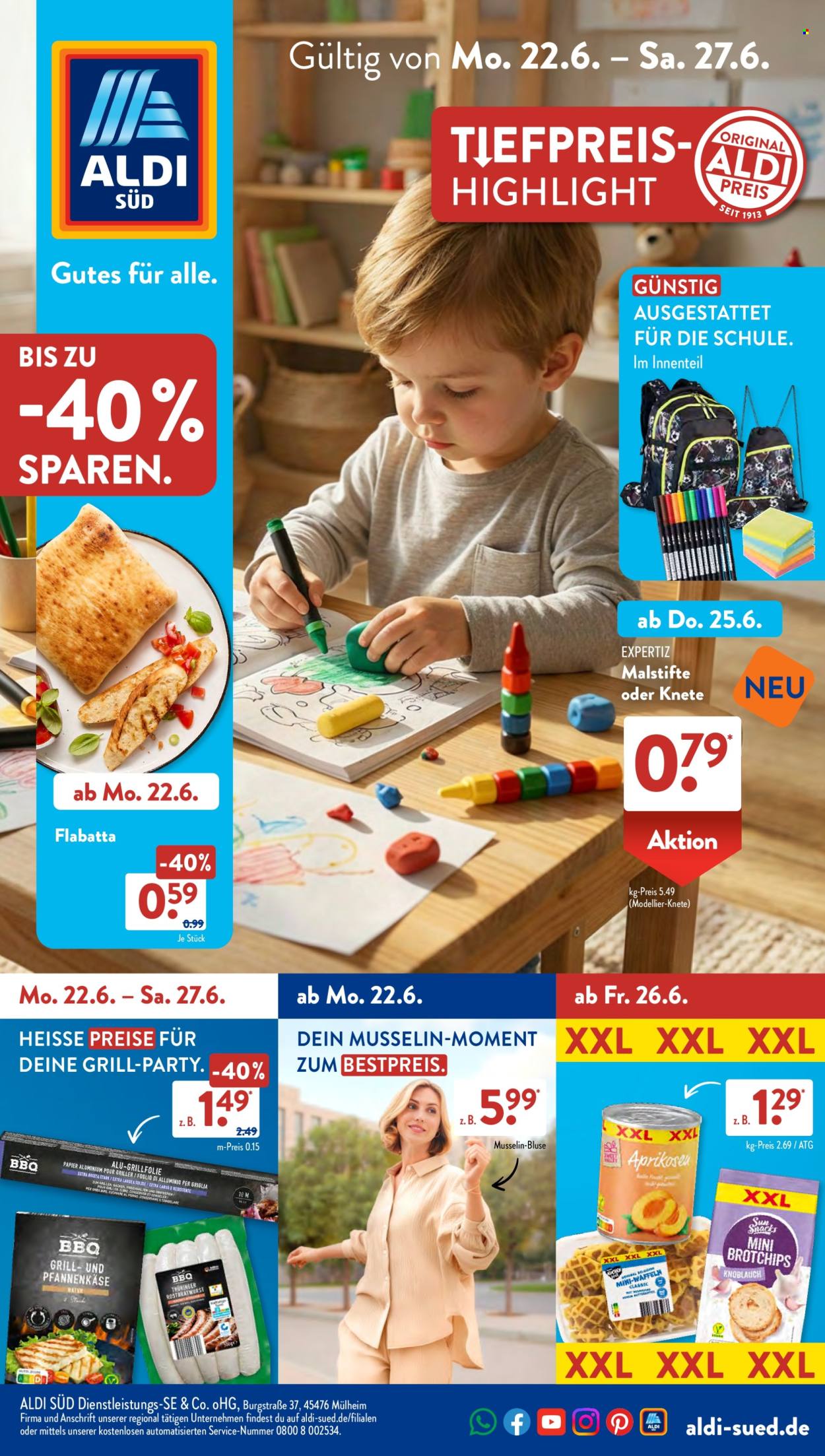 ALDI SÜD Prospekte  - 22.06.2026 - 27.06.2026. Seite 1