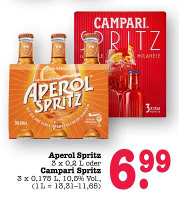 Aperol Spritz oder Campari Spritz