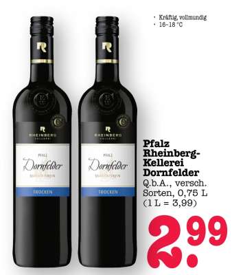 Pfalz Rheinberg-Kellerei Dornfelder