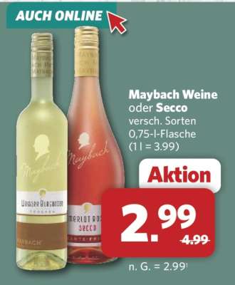 Maybach Weine oder Secco