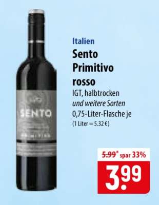 Sento Primitivo rosso