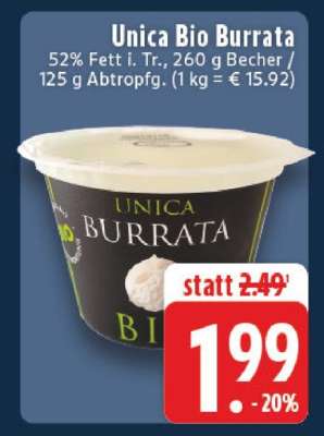 Unica Bio Burrata