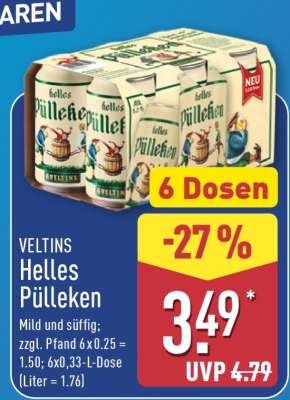 Veltins helles Pülleken*