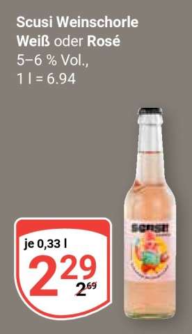 Scusi Weinschorle Weiß oder Rosé