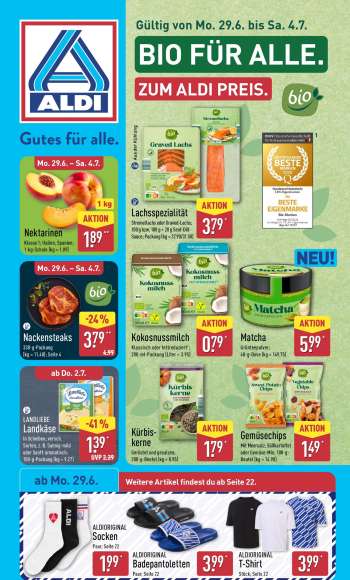Prospekte ALDI Nord - 29.06.2026 - 4.07.2026.