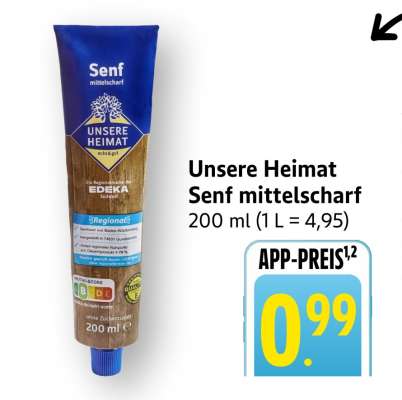 Unsere Heimat Senf mittelscharf