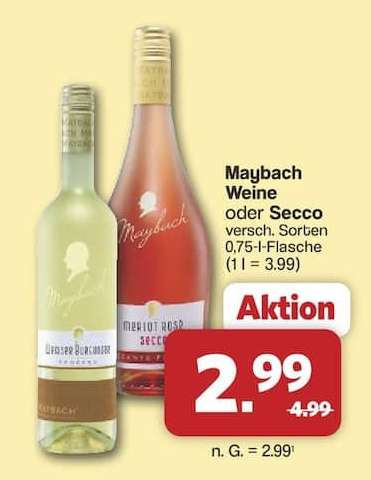 Maybach Weine oder Secco