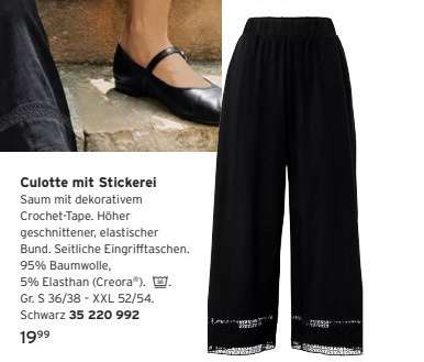Culotte mit Stickerei