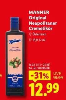 Manner Original Neapolitaner Cremelikör