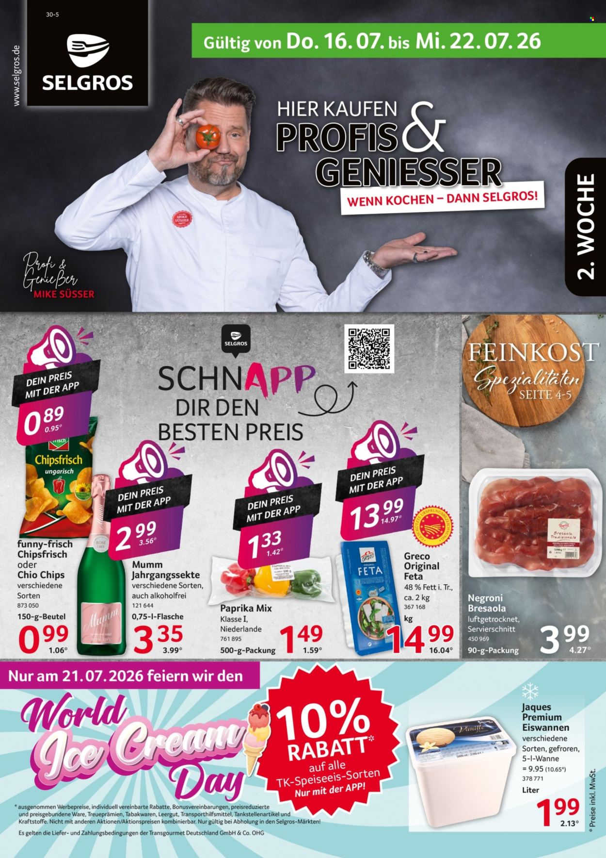 Selgros Prospekte  - 16.07.2026 - 22.07.2026. Seite 1
