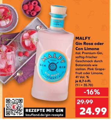 MALFY Gin Rosa oder Con Limone