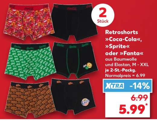 Retroshorts »Coca-Cola«, »Sprite« oder »Fanta«
