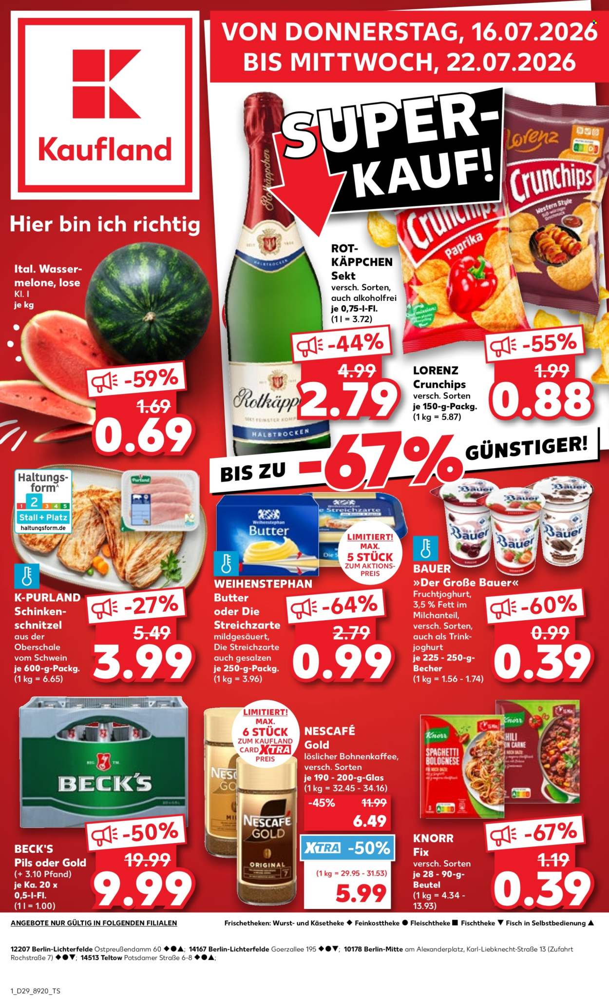 Kaufland Prospekte  - 16.07.2026 - 22.07.2026. Seite 1