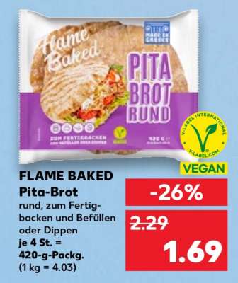 Flame Baked Pita Brot