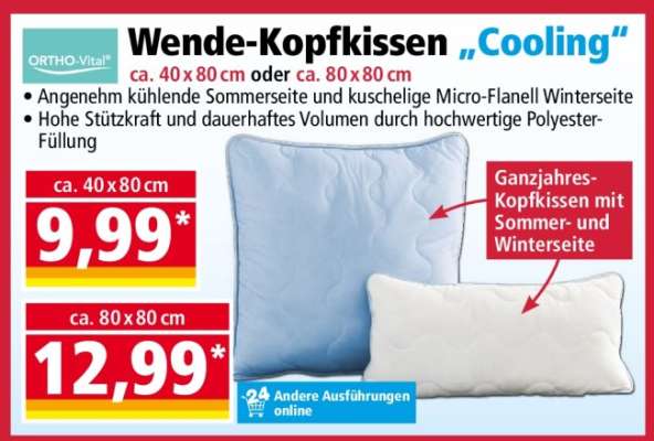 Wende-Kopfkissen „Cooling“