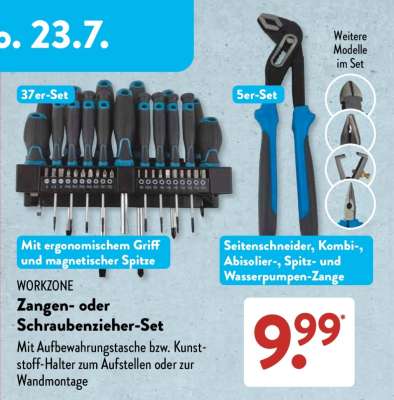 WORKZONE Zangen- oder Schraubenzieher-Set