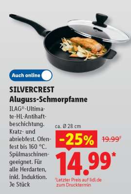 SILVERCREST Aluguss-Schmorpfanne
