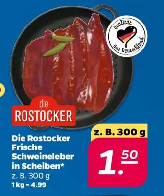 Die Rostocker Frische Schweineleber in Scheiben